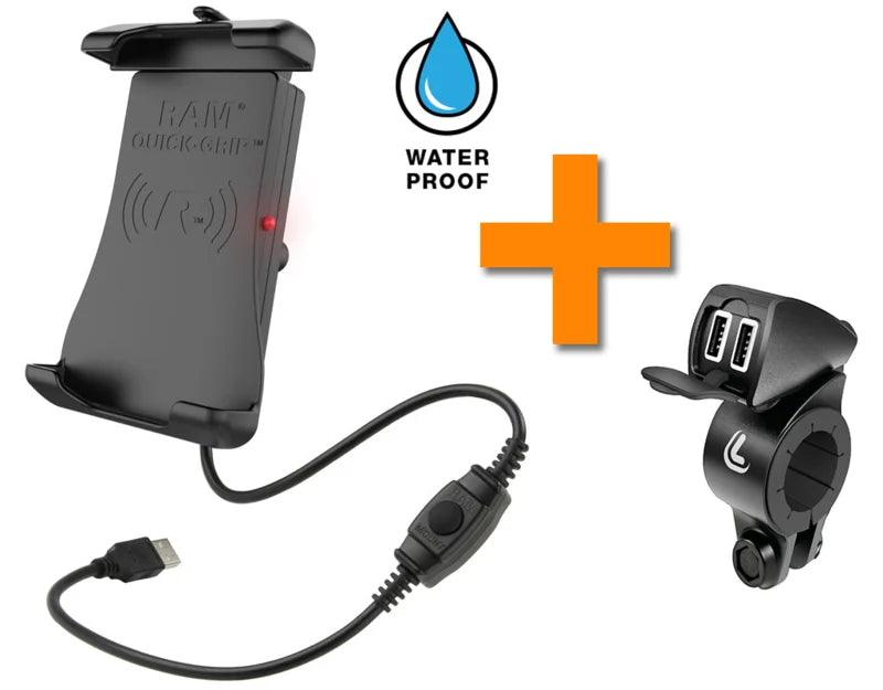 Combinaison : Chargeur sans fil RAM Quick Grip + Lampa USB Fix Trek