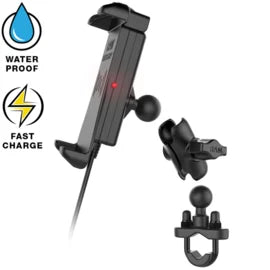 RAM Quick-Grip waterdichte Telefoonhouder met Draadloze Oplader - RAM-B-149Z-A-UN14W