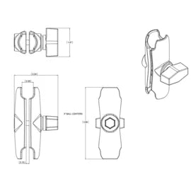 Bras articulé RAM Mount moyen 9,4 cm - RAM-B-201U