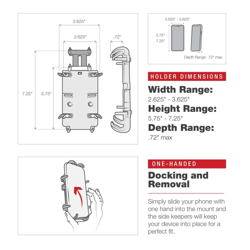 RAM Tough-Claw Quick-Grip Telefoonhouder – RAM-HOL-PD4-400-1U