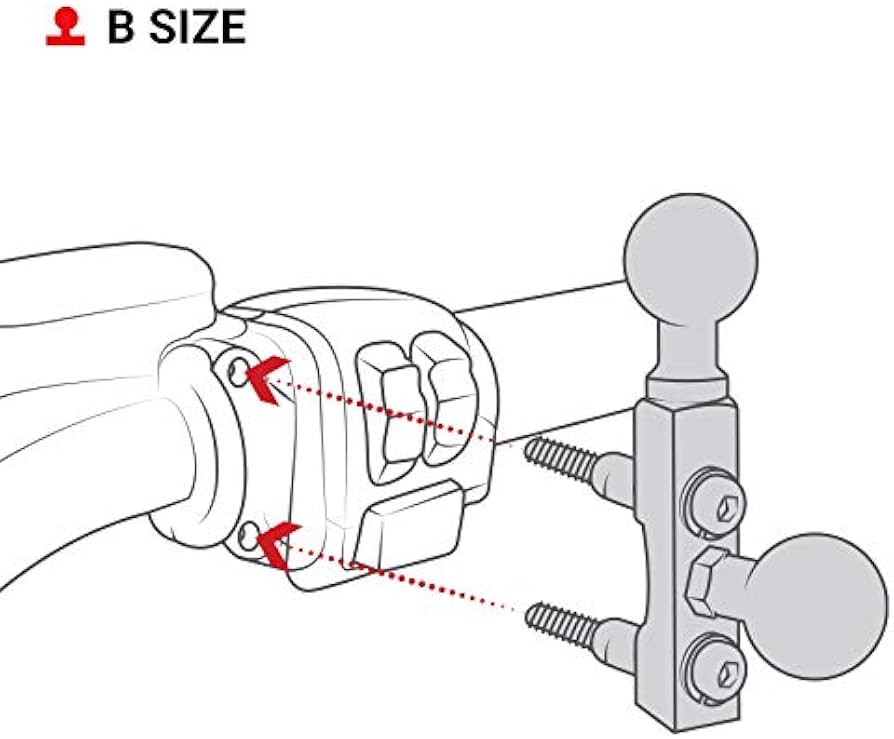 Support double boule RAM pour maître-cylindre de frein/embrayage - RAM-B-309-6U