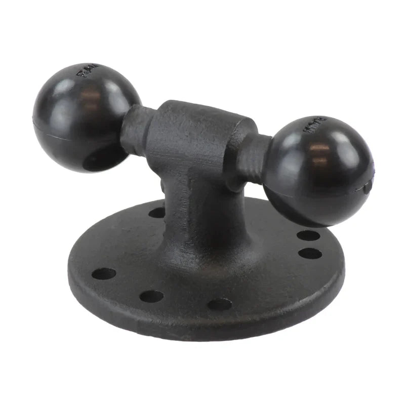 RAM Mount Dubbele Kogelbasis met Ronde Plaat RAM-B-217U | B-Size 1 inch