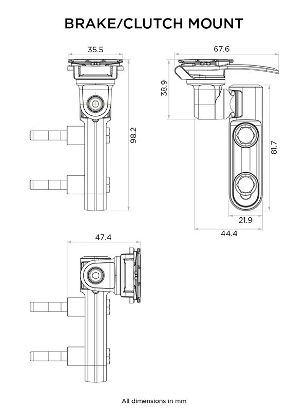 Quad Lock Telefoonhouder Motor – rem- & koppeling Reservoir Mount - QLM-CLH