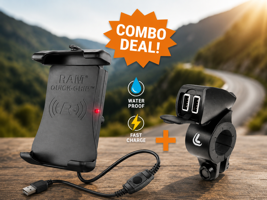 RAM Quick-Grip Draadloze Motor Telefoonhouder + Lampa USB Fix Trek USB Oplader
