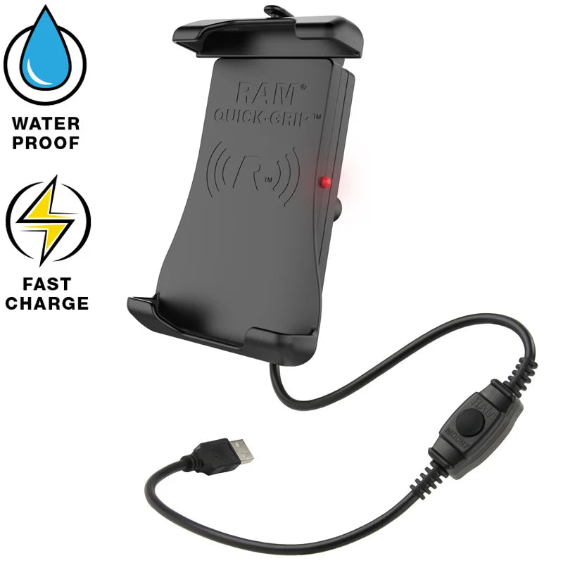 RAM Quick-Grip Waterproof Draadloze motor Telefoonoplader – Qi Charger – RAM-HOL-UN14WBU