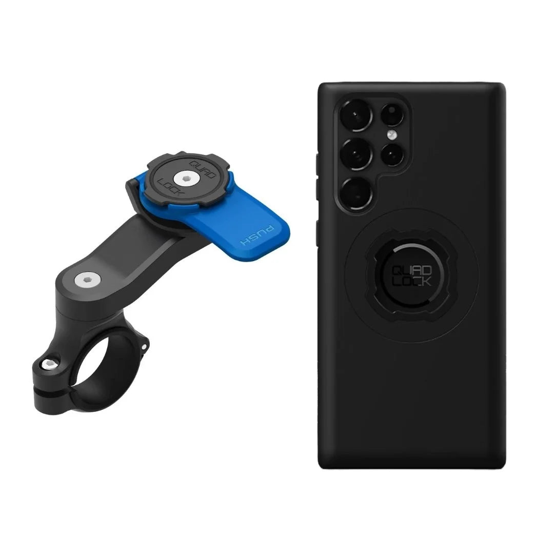 Quad Lock handlebar Motor Telefoonhouder bundel met Samsung hoesje