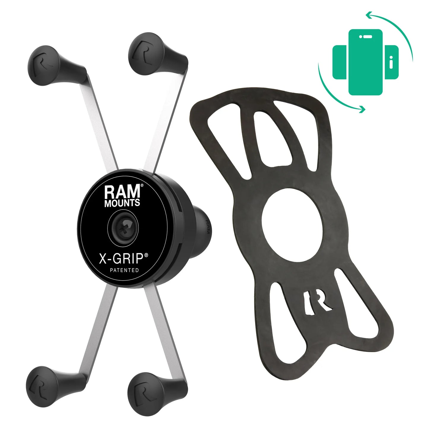 Draaibare X-grip telefoonhouder voor grote telefoons