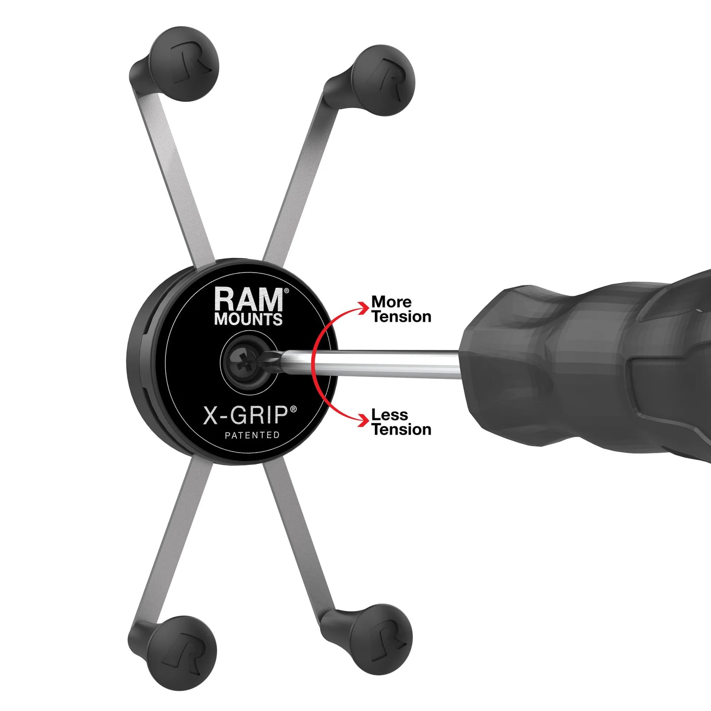Draaibare X-grip telefoonhouder voor grote telefoons