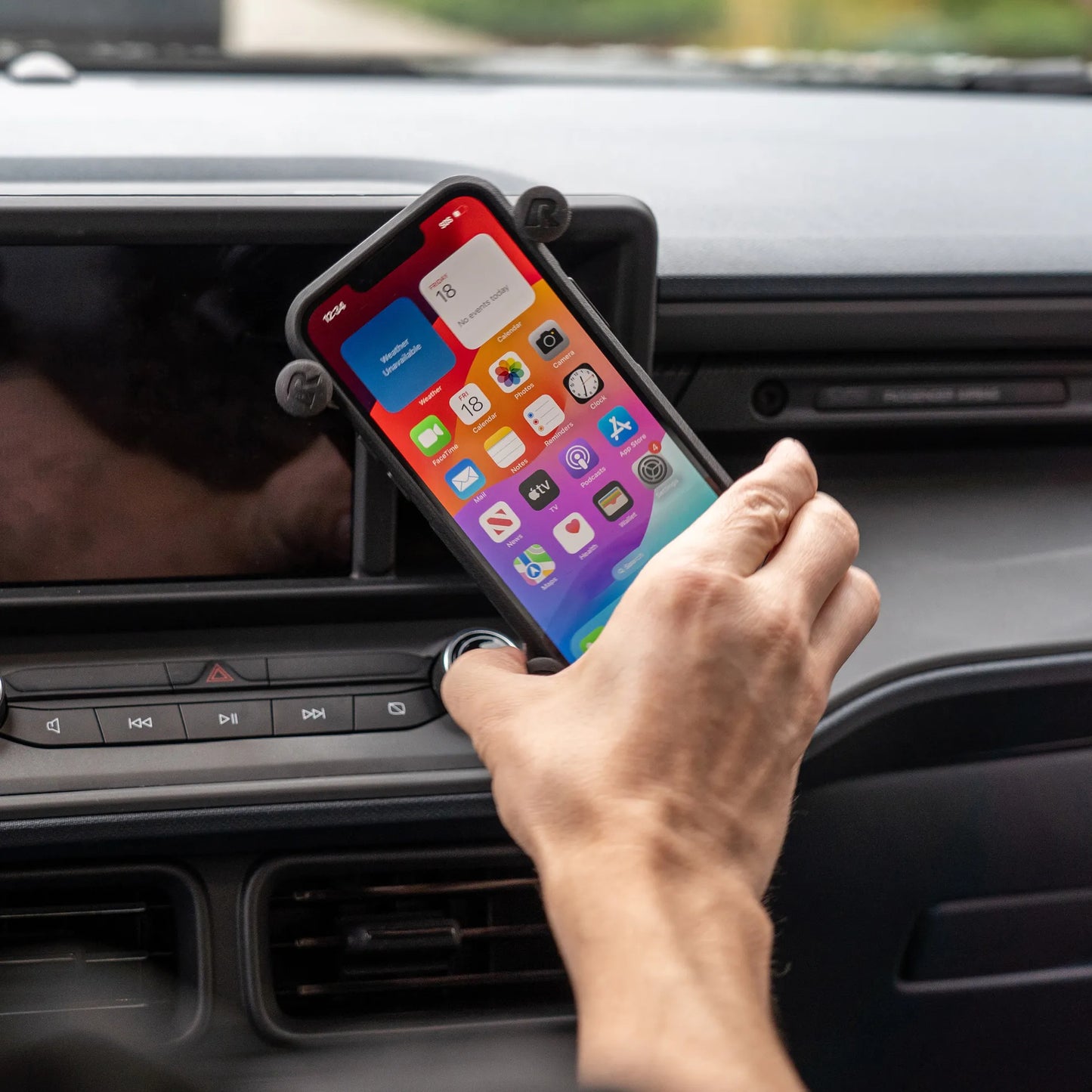 Draaibare X-grip telefoonhouder voor grote telefoons